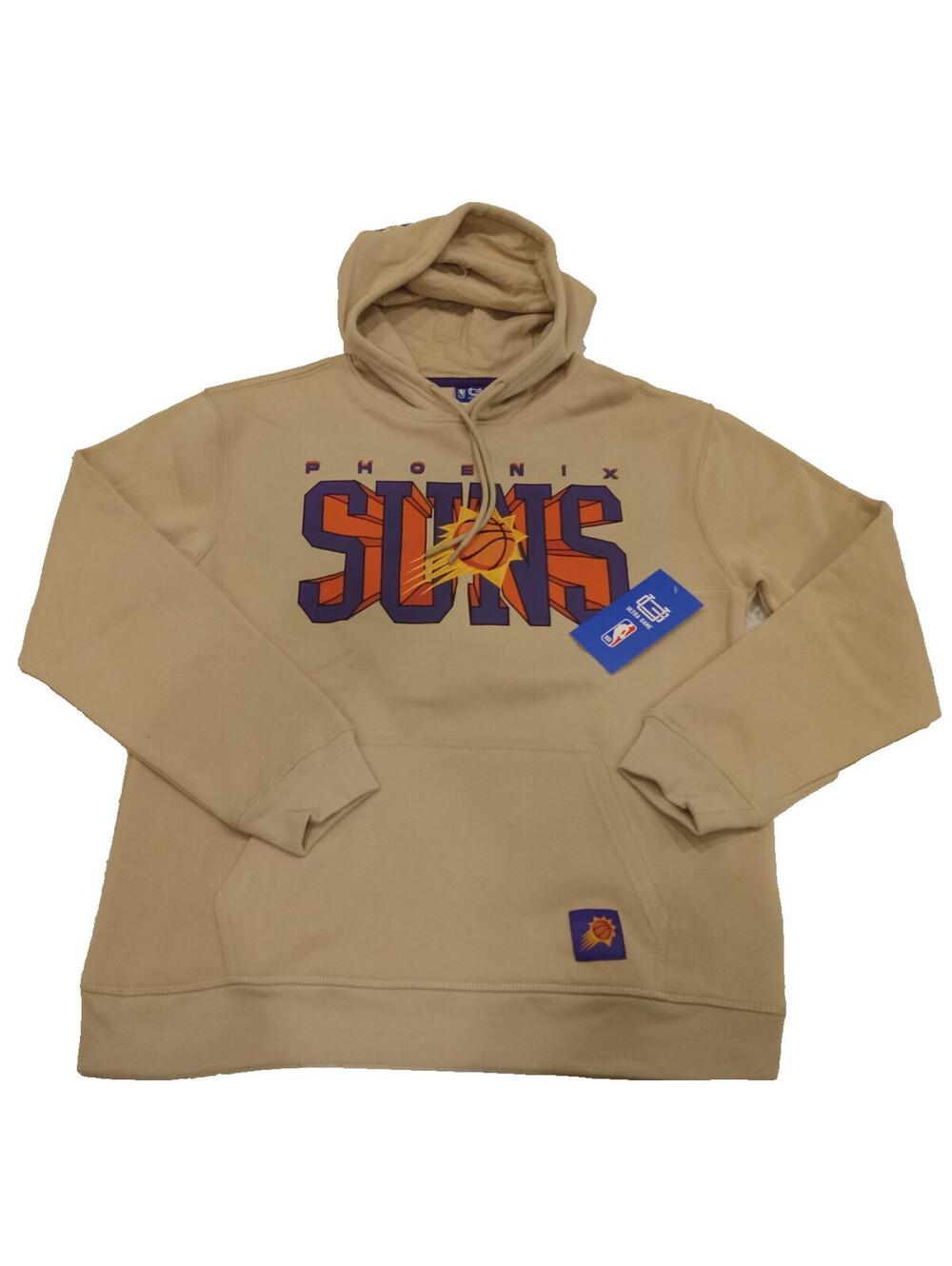 Ultra Game Phoenix Suns Hoodie Mens Medium Tan Pullover Basketbal Graphic NWT M